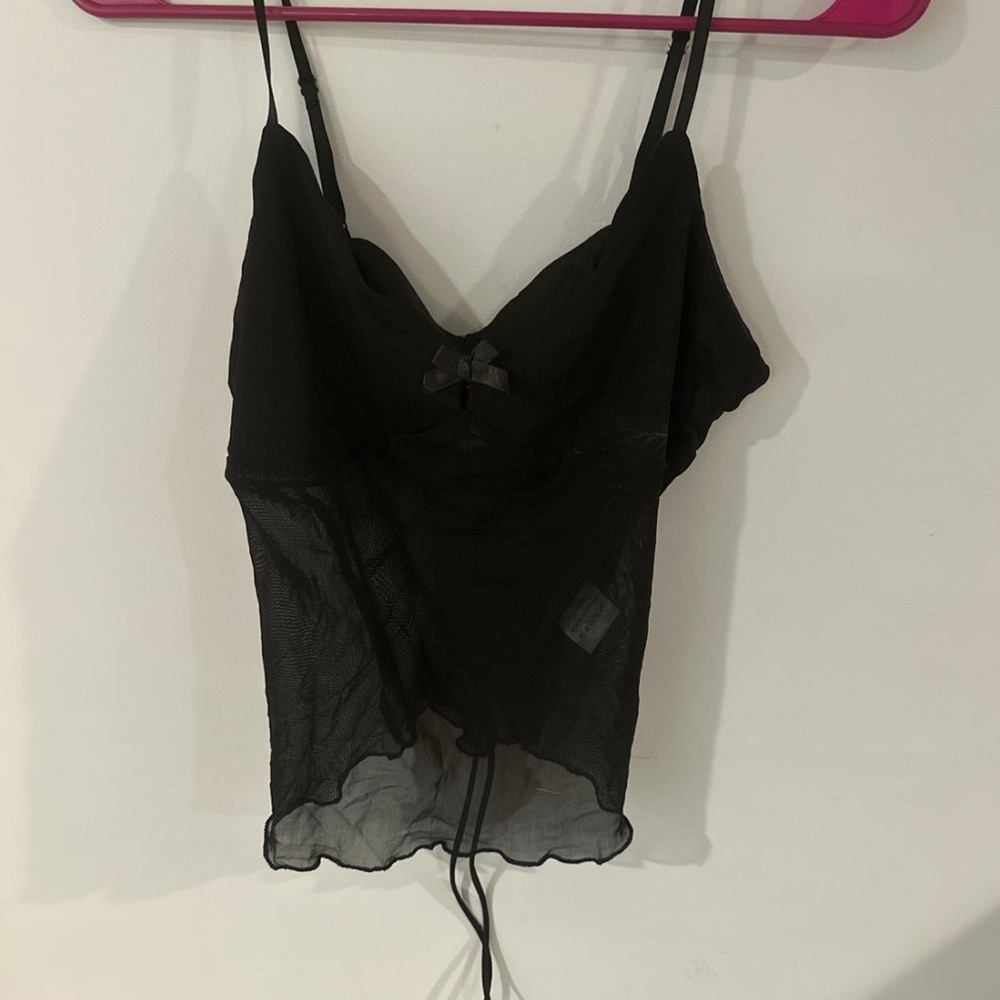 Black Sheer Camisole Top